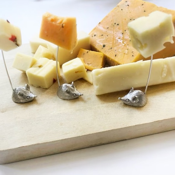 Vintage Napier Cheese Server Mice- Set of 8 - Picture 5 of 6